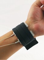 Image Wearing Blood Electrification Electrodes on Wrist
